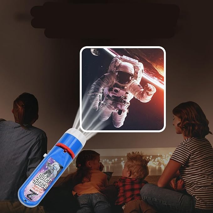 Georgie Porgy Children Projector Toys Educational Science Set Wall Ceiling Tent Torch Solar System Planet Toys Gifts Flashlight for Kids Boys Girls (Outer Space)