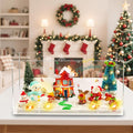 Rhybor Christmas Sensory Bin, Christmas Craft Kits Sand Art Play Kits with Santa, Reindeer, Snowman, Mini Christmas Tree Holiday Sensory Play Set Christmas Xmas Gift Decorations for Adult Kid