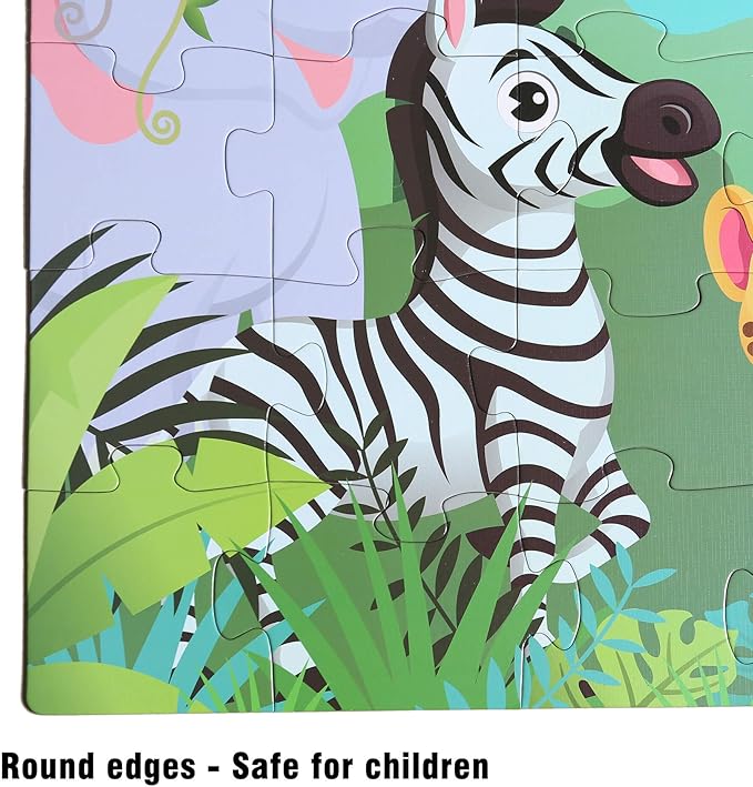 Animals Floor Puzzle for Kids 3-5: 48 Large Pieces for Children Ages 4-8 - Learning & Eductional Jigsaw Puzzle for Toddler's Gift & Family Activities