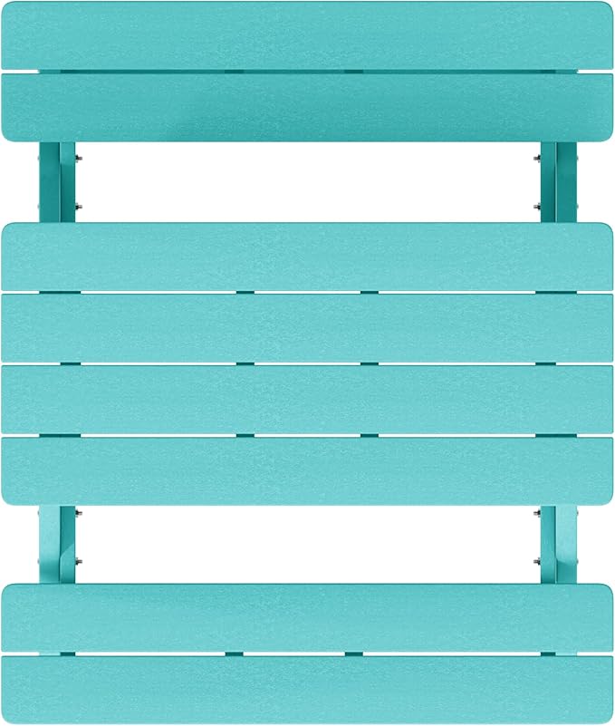 Costaelm Kids Picnic Table, HDPE All Weather Outdoor Toddler Picnic Table and Chair Set Kids Bench for Patio, Backyard, Garden, Lawn, Turquoise