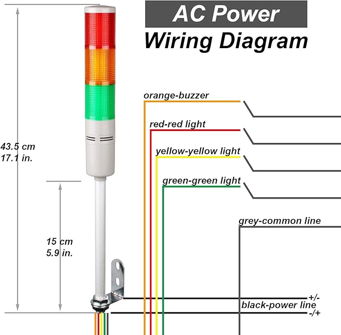 Tower Stack Lights, Industrial Warning Signal Lights Tower Lamps Column, Factory Workshop Safety RGB Signal Indicator, LED Andon Lights (110V, 3 Tiers, Without Sound)