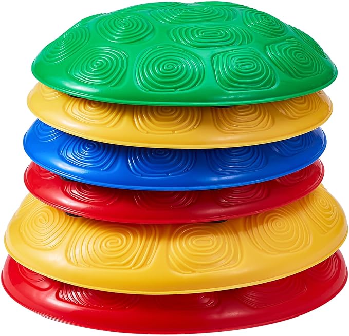 VEVOR Turtle Balance Stepping Stones, 6 PCS, Up to 220 lbs Kids Turtle Jumping Stones Steps Stones, Toddler Obstacle Course Coordination Game Toys Indoor or Outdoor Play for Children Aged 3 4 5 6 7 8+