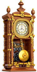 Vintage Swing Clock Building Blocks Set – 751 PCS Real Working Mechanical Clock with Alarm, Moving Pendulum & Rotating Dial, Retro Steampunk Decor Gift for Adults & Teens, Compatible with Lego Sets