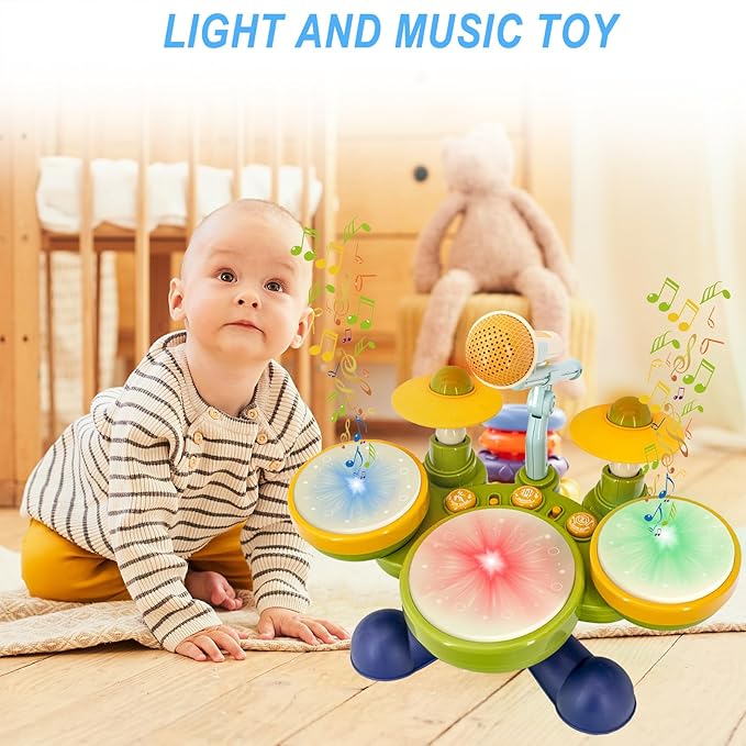 Drum Set for Toddlers 4+, Kids Drum Set Musical Instruments, Toys for 4 5 Year Old Boy Birthday Gifts