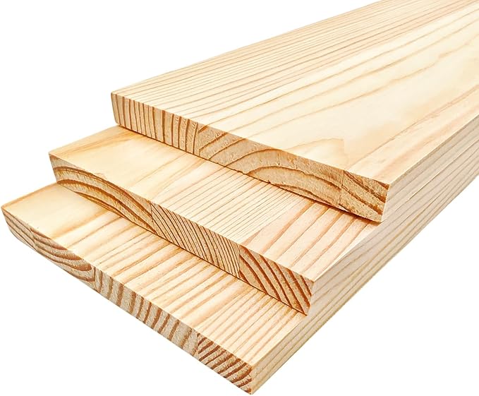 3PCS Rectangle Wood Boards Unfinished Wood Blocks for Crafting, 11.8x3.9x0.4in Blank Whittling Wooden Blocks for Wood Carving,Painting & Burning