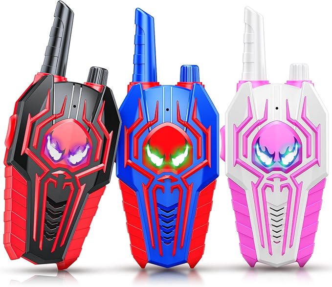 Cool Walkie Talkies for Kids Boys: 3 Pack Kids Walkie Talkies Toys Christmas Birthday Gifts for 3 4 5 6 7 8 Year Old Girls Boys Grandkids Camping Outdoor Toys Stocking Stuffers Boy Girl Gift Age 3-8
