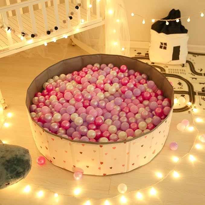 GOGOSO Ball Pits Balls for Toddlers Pack of 50 100 200 Plastics Shape Ball Non-Phthalate Non-BPA Non-Toxic 2.2-Inch Crush Proof Play Balls