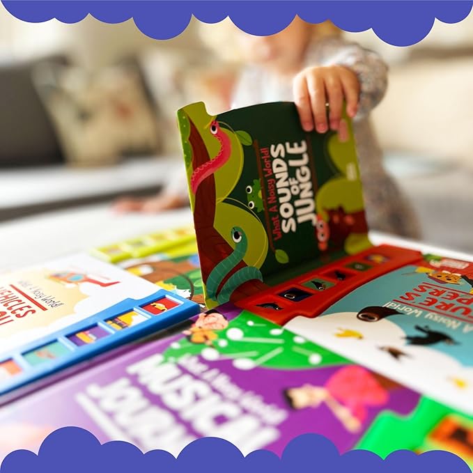 What A Noisy World - Nature's Chirpers - Sound Books for Toddlers - Musical Toys for Toddlers 3-5 - Musical Book for Preschoolers with 6 Different Sounds - Screen-Free Birthday Gifts