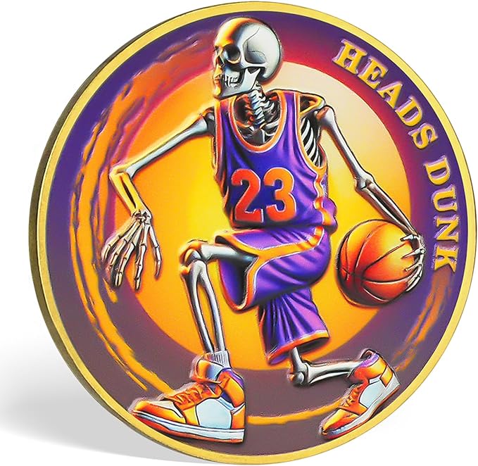 AtSKnSK Memento Mori Coin Momento Mori Coin Skull Coin Stoic Gifts Memento Mori Calendar Living Memento Mori Amor Fati Coin (Skeleton Decision)