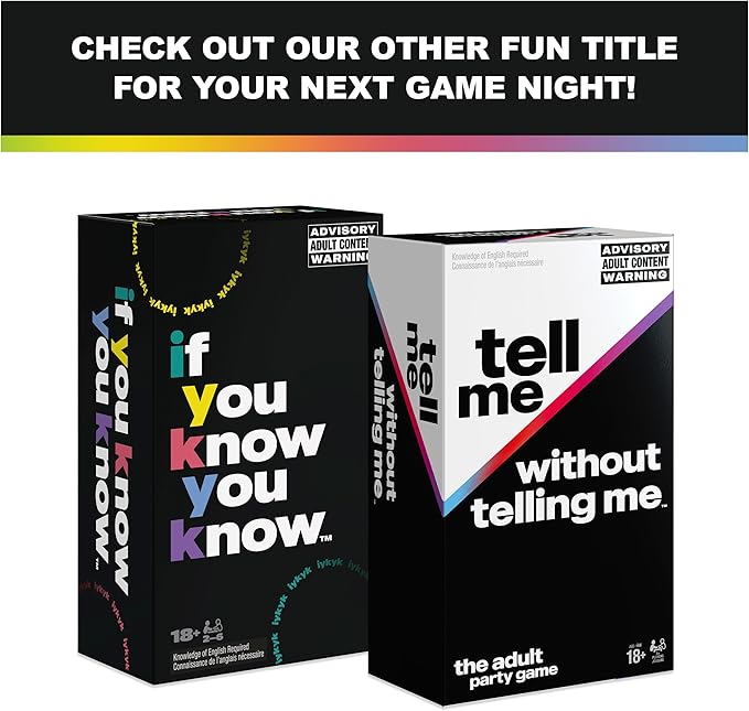 Spin Master Games, If You Know You Know IYKYK Card Game, Adult Party Game for Bachelorette Parties, College, Birthday, for Adults & Teens Ages 18+