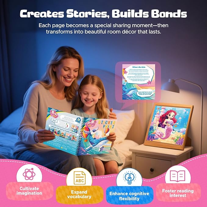 2PCS Paint by Number Sticker Book Travel Activities Essentials for Girls Kids Boys Ages 4-10 Road Trip & Airplane Toys & Long Car Rides, Birthday Present, Preschool Classroom Party Gifts