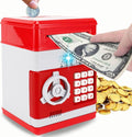 Electronic Piggy Bank for Kids, Mini ATM Coin Bank Money Saving Box with Password, Children's Safe Money Jar with Auto Grab Bill Slot, Great Gift Toy Bank for Boys, Girls