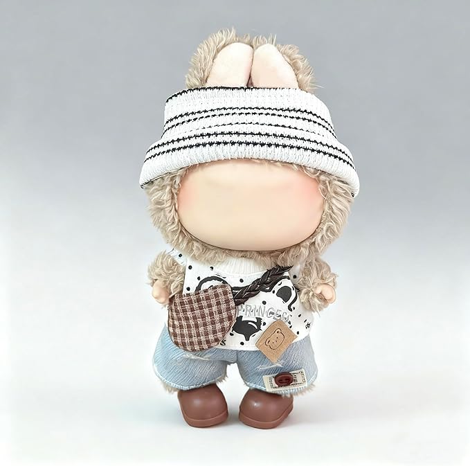 17cm Doll Clothes Set Luxurious Chic Fashion Ensemble with Stylish Accessories for Adorable 17cm Dolls Soft Fabric Dress-Up Sets with Playful Designs, Easy to Wear (Doll Not Included)