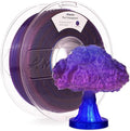 AMOLEN PLA 3D Printer Filament, PLA Filament 1.75mm Transparent Blue Purple, with Light Transmission Feature,1KG/2.2lb