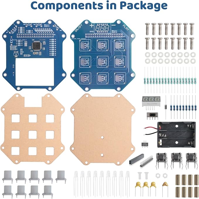 MIOYOOW 3 in1 Handheld Game Soldering Practice Kit, Electronics Soldering Projects with 3 Retro Games, STEM DIY Soldering Kit for Teens & Adults School Learning and Entertainment