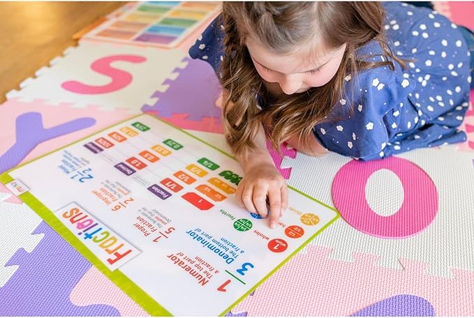 merka Multiplication Placemats for Kids & Math Facts Placemat Set - 17 x 11 in Silicone 5-Pack, Multicolor, Ages 6+ - Washable & Reusable with Secure-Grip Backing for Addition, Subtraction & Division