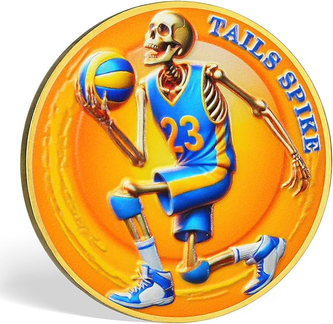 AtSKnSK Memento Mori Coin Momento Mori Coin Skull Coin Stoic Gifts Memento Mori Calendar Living Memento Mori Amor Fati Coin (Skeleton Decision)