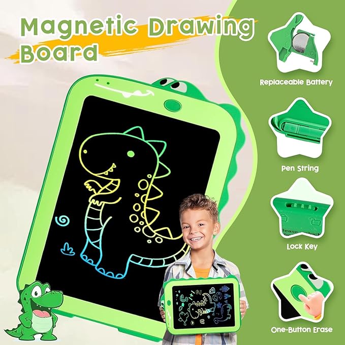 2Pack LCD Writing Tablet for Kids,Toddlers Toys Drawing Board, Educational Kid Toys, Doodle Pad Dinosaur Toys for 2 3 4 5 6 7 8 Year Old Boys Girls Birthday Party Christmas Gifts,8.5inch