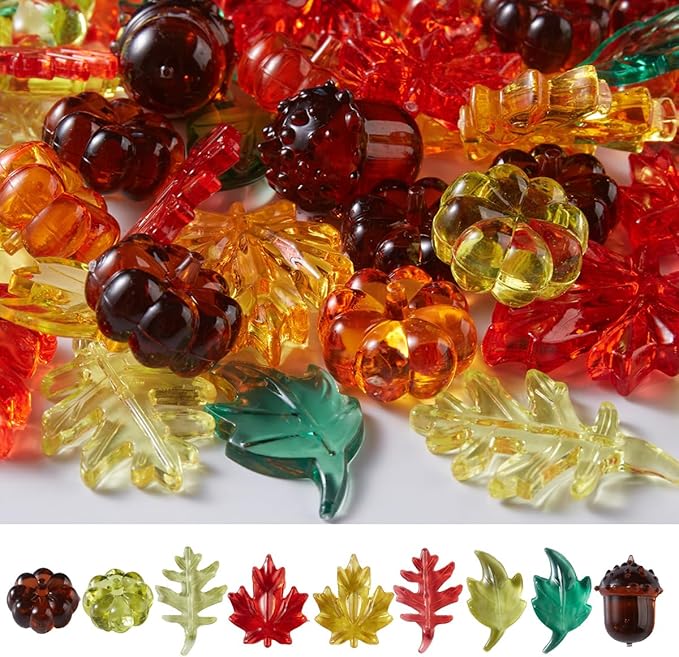 Acrylic Holiday Gems 120 Pcs Crystals - Thanksgiving Party Decoration Favor Vase Filler