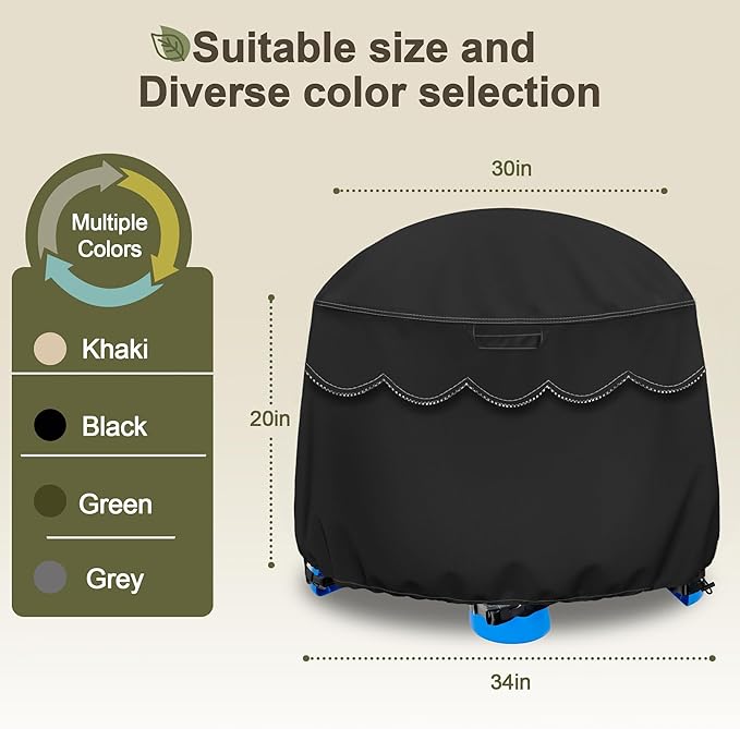 Kids Water Table Cover Fit Little Tikes Fish 'n Splash Water Table, Waterproof Dust Proof Outdoor Toys -Cover only,34"Dx20"H (Black)