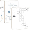 Dry Erase Multiplication & Division Board 9"x12" Double Sided Practice Whiteboard with 2x1 & 2x2 Digit Multiplication for Home, School, Classroom, Kids, Students Math Manipulatives Lapboard