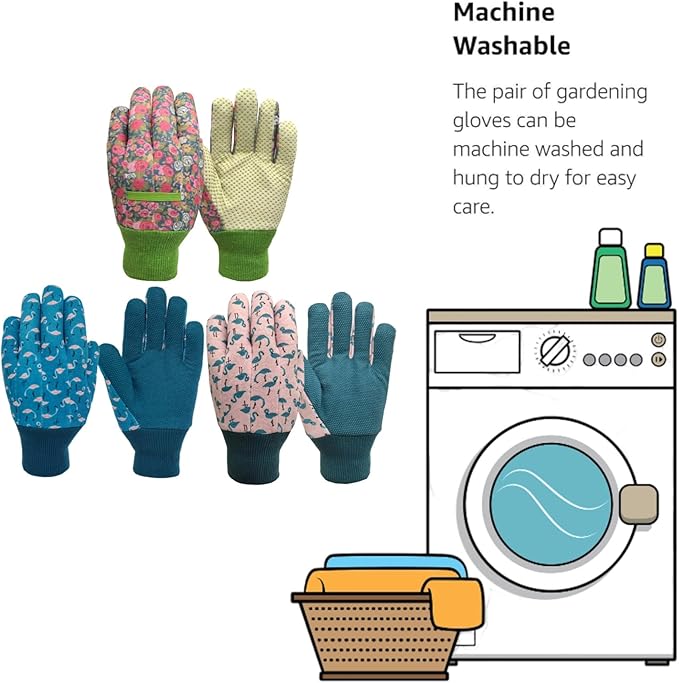 Kids Gardening and Garden Gloves for Toddler,Children's Yard Work Glove,Gift,Cute Pattern,Age3-8