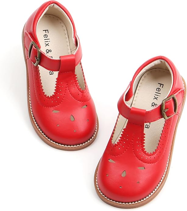 Felix & Flora Toddler Little Girl Mary Jane Dress Shoes - Ballet Flats for Girl Party School Shoes
