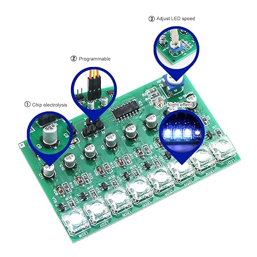 SMD Soldering Practice Kit DIY Adjustable Flash LED White Flash LED Plug-in Circuit Kit SMT Electronics Projects Learn How to Solder(03BD05)