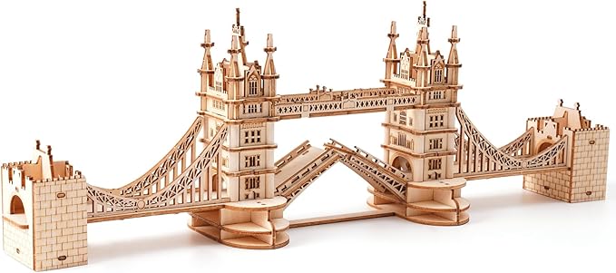 Rowood 3D Puzzles for Adults,DIY Wooden Model Kits for Adults to Build,Birthday London Tower Bridge
