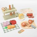 Play Knife Set, Play Kitchen Accessories, Wooden Pretend Play Food Set Toys for Kids Toddlers, Gifts for 2 3 4 Years Old Girls Boys