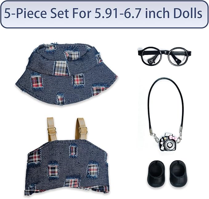 17cm Doll Clothes Set Fashion Doll Clohtes with Accessories of Doll Clothing Suitable for Various Outfits of Dolls (Style S)