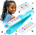 kidzkube Kids Hair Gem Stamper Kit, Quick Gems Hair Jeweler, Bling Hair Jewels for Girls Toys, Hair Styling Tool with Reusable Shining Diamonds, Birthday Gifts Toys for Girls (Deep Blue)