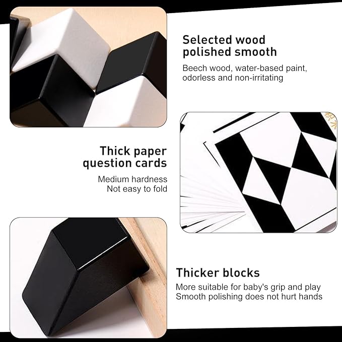 Block Puzzles Hidden Building Blocks for Kids, 3D Puzzle with Storage Tray Educational Assembly Puzzles Brain Teaser Games Game New Year's Gift for Early Education Ages 3+