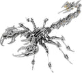 3D Metal Scorpion Puzzle - Laser-Cut DIY Challenge, Lifelike Collectible Decor for Adults & Teens, for Puzzle Enthusiasts & Nature Lovers(Steel Color)