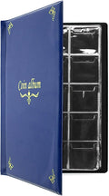 150 Pockets Coin Album, Penny Collecting Book, Souvenir Coins Collection Holder, Ideal for Pressed Pennies Passport, Hobby Coin Collector, Money Specie Display Storage Case (English, Blue)