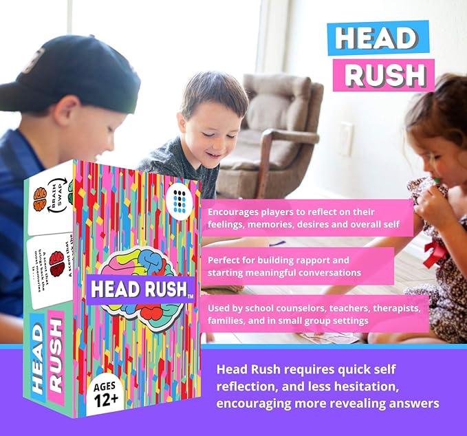 Head Rush - Social Skills Games and Therapy Games, A Game That Develops Mindfulness, Self Awareness, and Communication