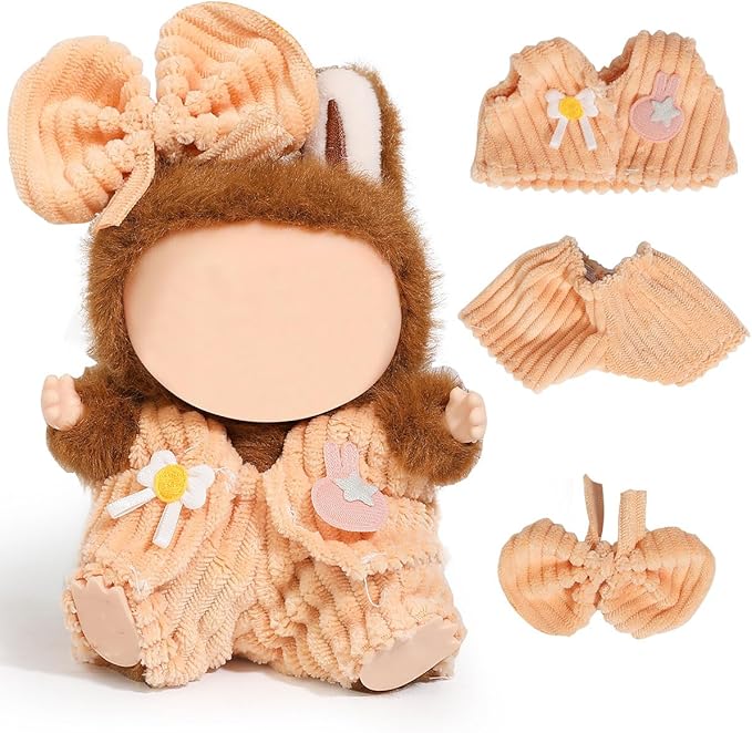 2 Set Doll Clothes for 17cm Standing/Sitting Doll - Accessories Clothes Dress up for Dolls Outfit Included Figures Clothing and Hat for Girl Woman (LB14+LB15)