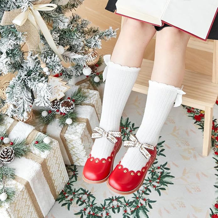 Felix & Flora Toddler Little Girl Mary Jane Dress Shoes - Ballet Flats for Girl Party School Shoes