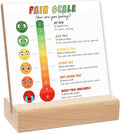 Pain Scale Decor Therapist Office Sign Mental Health Gifts Psychology Decorations for Corner Classroom Counseling Recovery Self Care Encourage Gifts for Women Kids Adults