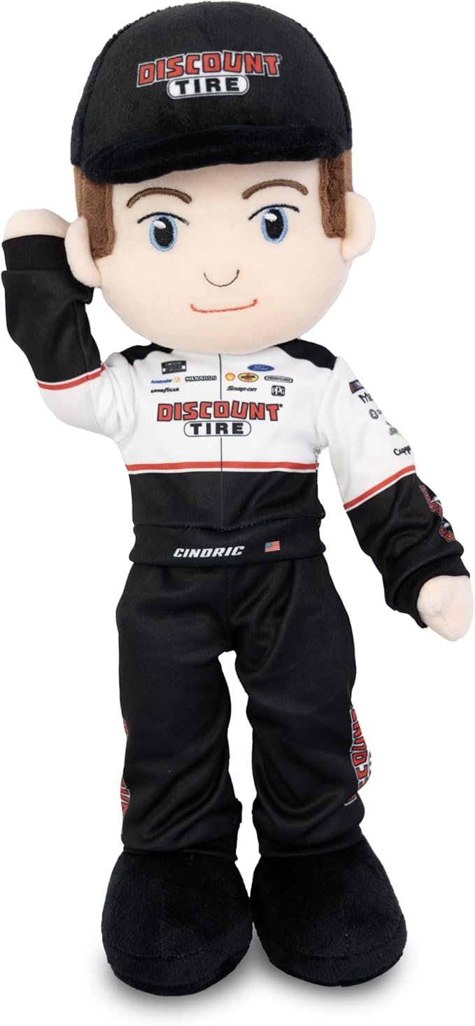 Playtime by Eimmie NASCAR-Themed Soft Baby Doll, 14-Inch Plush Racing Rag Doll for Kids, Team Penske Austin Cindric Motorsports Plush Figure, Fabric Stuffed Toy for All Ages