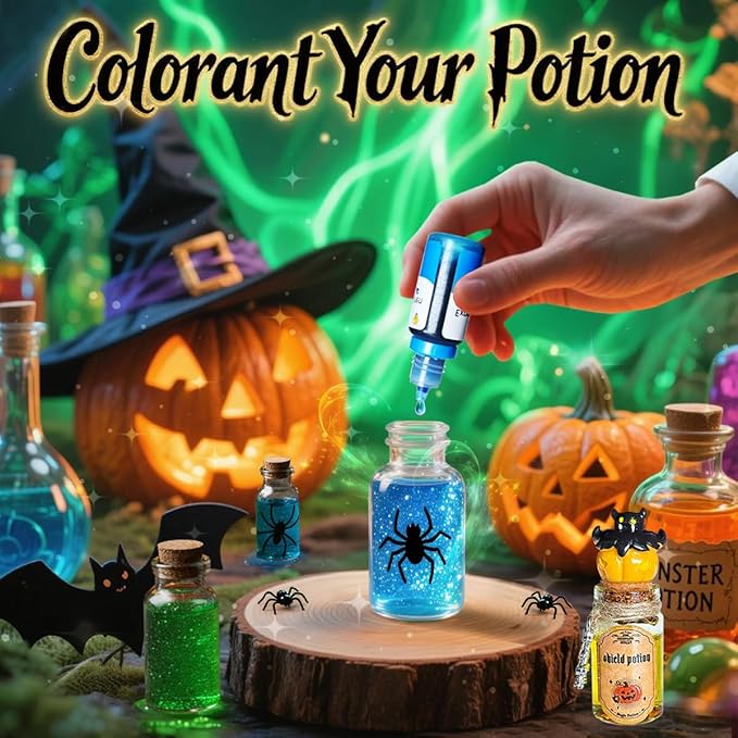 BEIREG Magic Potion Kits for Kids, Potion Making Kit with 20 Magic Mixed Potion Bottles & Witches Cauldron, Mystery House Craft for Christmas Halloween Crafts Gifts for Kids Girls 6 7 8 9 10+