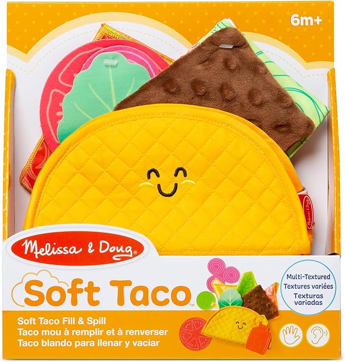 Melissa & Doug Multi-Sensory Soft Taco Fill & Spill Infant Toy - Sensory Toys For Babies, Baby Taco Toy, Baby Toys For Ages 6 Months And Older