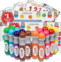 16 Washable Dauber Dawgs Dot Markers for Toddlers - Bingo Markers for Dot Art w/ PDF Activity Books, Dot Paints Washable for Kids, Bingo Dabbers Dotters & Dobbers, Holiday Gifts Daubers, Dot Painting