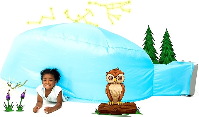 The Original Patented AirFort - Build A Fort in 30 Seconds, Inflatable Fort for Kids, Play Tent for 3-14 Years, A Playhouse Where Imagination Runs Wild, Fan not Included (Constellation)