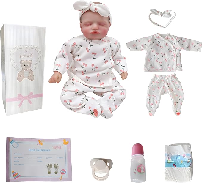 Realistic Reborn Baby Dolls-18 Inch Real Life Baby Dolls Girl Lifelike Baby Doll with Accessories for 3+ Years Old (Green)