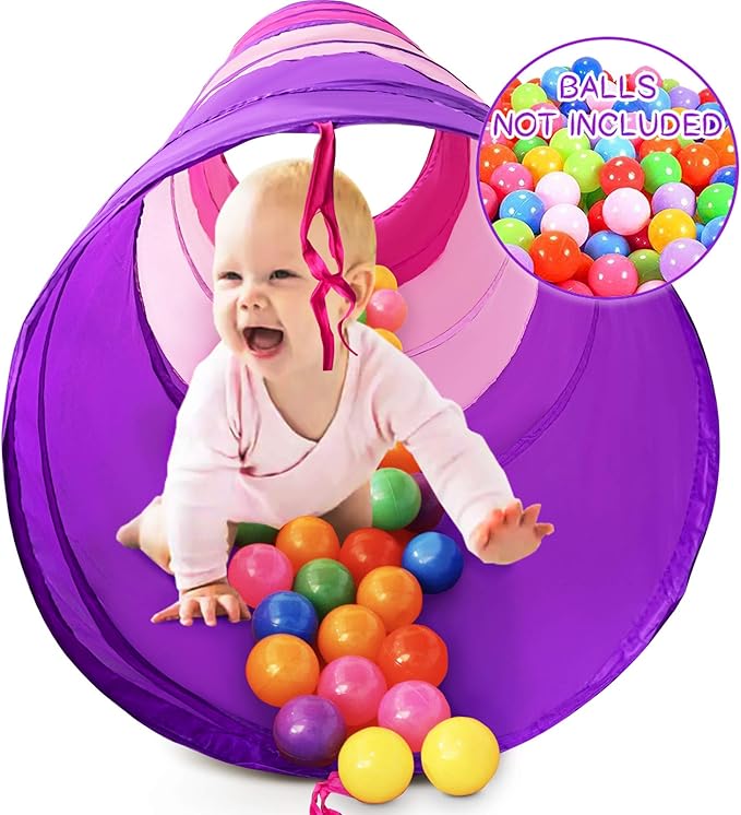 PigPigPen Kids Tunnel for Toddlers,Pop Up Play Tunnel Tent for Babies or Dogs, Indoor & Outdoor Toys for Kids Backyard Playset