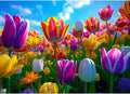 HUADADA Jigsaw Puzzles for Adults 1000 Piece Jigsaw Puzzles for Adults Challenging Game Puzzles with Letters on Back（Flower）