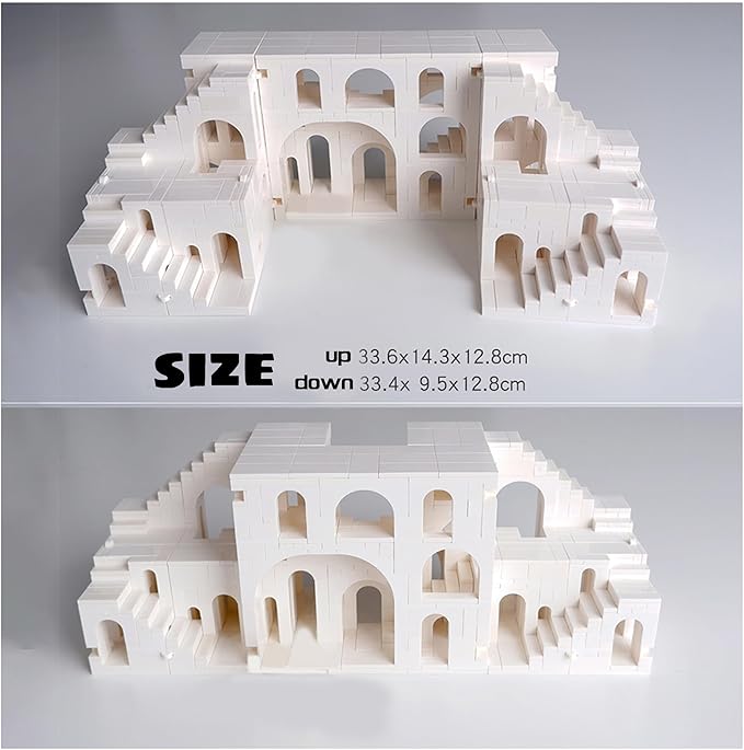 White Disguises Castle Building Block，Architecture Building Blocks（980PCS Gifts for Adults and Kids