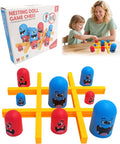 Tic Tac Toe Game, Strategy Board Game for Kids & Adults, 3 Sizes of Nesting Pieces, Gobble & Move Modes, Portable 2-Player Family Game Set