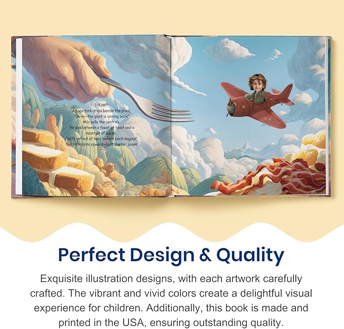 ELFINK Personalized Children Story Books - Captain's Sky Mission - Customized Name & Photo - Baby Gifts - Children Bedtime Story (Soft Cover)
